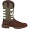 Durango Men's Western Boot, 8.5 M, Leather, 12 in H, Brown/Army Green DDB0313 - alternate 7